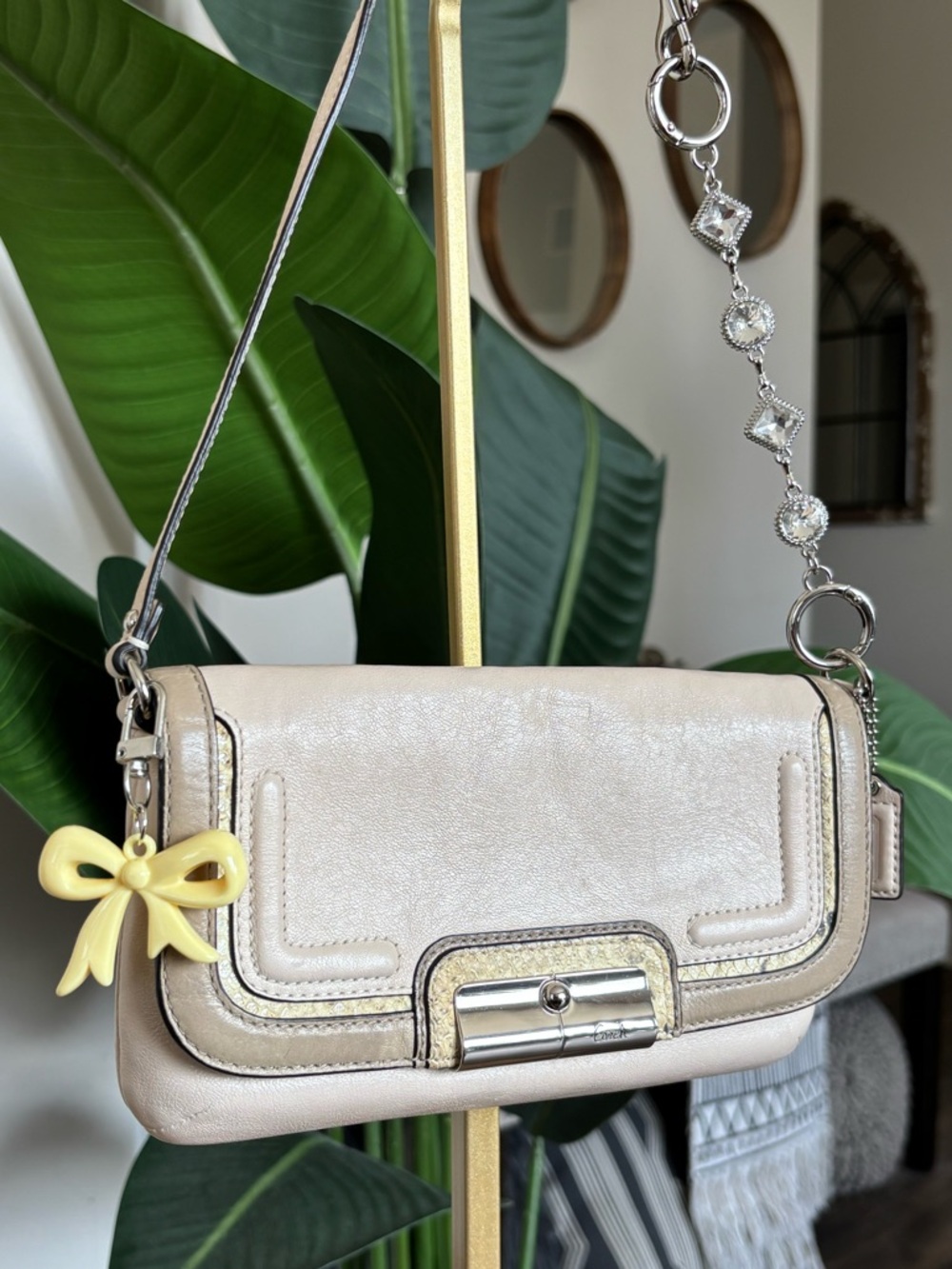 💛⭐️🎀Y2k COACH Spectator Kristin Large Wristlet Mini Bag🎀⭐️💛